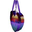 Synthwave Retrowave Synth Giant Heart Shaped Tote View3