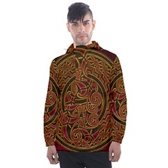 Celtic Spiritual Pattern Art Men s Front Pocket Pullover Windbreaker by Pakrebo