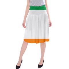 Flag Of Ireland Irish Flag Midi Beach Skirt by FlagGallery