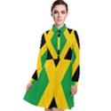 Jamaica Flag Long Sleeve Chiffon Shirt Dress View1