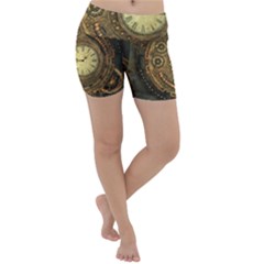 Noble Steampunk Clockwork Lightweight Velour Yoga Shorts by FantasyWorld7