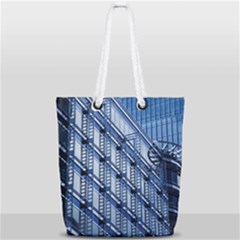 Abstract Architecture Azure Full Print Rope Handle Tote (small) by Pakrebo