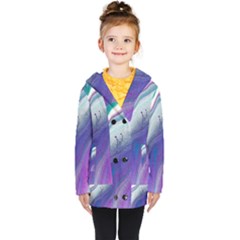 Color Acrylic Paint Art Painting Kids  Double Breasted Button Coat by Pakrebo