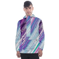 Color Acrylic Paint Art Painting Men s Front Pocket Pullover Windbreaker by Pakrebo