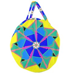 Mandala Wheel Pattern Ornament Giant Round Zipper Tote by Pakrebo