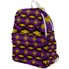 Seamless Wallpaper Digital Pattern Yellow Brown Purple Top Flap Backpack by Pakrebo