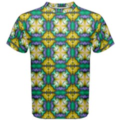 Seamless Wallpaper Pattern Symmetry Men s Cotton Tee by Pakrebo