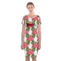 Floral Seamless Decorative Spring Classic Short Sleeve Midi Dress View1