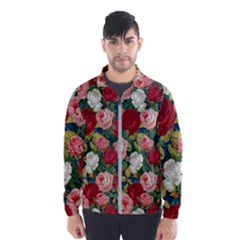 Roses Repeat Floral Bouquet Men s Windbreaker by Pakrebo