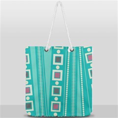 Non Seamless Pattern Background Blue Full Print Rope Handle Tote (large) by Pakrebo