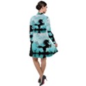 Wonderful Unicorn Silhouette In The Night Long Sleeve Chiffon Shirt Dress View2