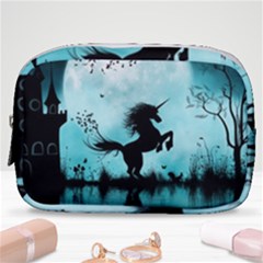 Wonderful Unicorn Silhouette In The Night Make Up Pouch (small) by FantasyWorld7