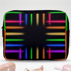 Neon Light Abstract Pattern Make Up Pouch (large) by Mariart