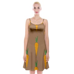 Healthy Fresh Carrot Spaghetti Strap Velvet Dress by HermanTelo