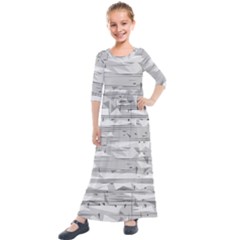 Confetti Music Art Modern Kids  Quarter Sleeve Maxi Dress by Bajindul