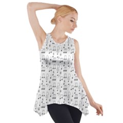 Music Notes Background Side Drop Tank Tunic by Bajindul