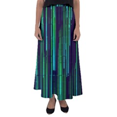 Background Blur Flared Maxi Skirt by Bajindul