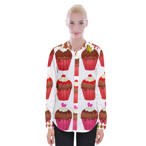 Chocolate Cake Muffin Womens Long Sleeve Shirt by Bajindul