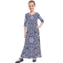 Mosaic Pattern Kids  Quarter Sleeve Maxi Dress View1