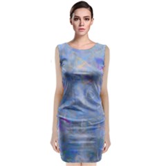 Abstract Triangles Geometric Sleeveless Velvet Midi Dress by Bajindul