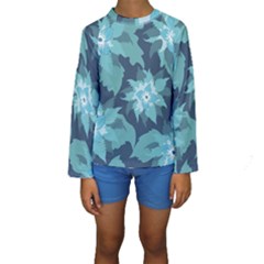 Graphic Design Wallpaper Abstract Kids  Long Sleeve Swimwear by Pakrebo