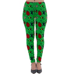 Bugs Pattern Lightweight Velour Leggings by snowwhitegirl