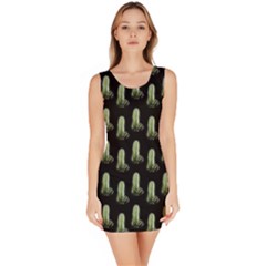 Cactus Black Pattern Bodycon Dress by snowwhitegirl