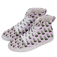 Cactus Pink Pattern Men s Hi-top Skate Sneakers by snowwhitegirl