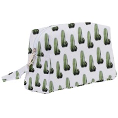 Cactus White Pattern Wristlet Pouch Bag (large) by snowwhitegirl