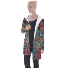 Oil Paint Longline Hooded Cardigan by Bajindul