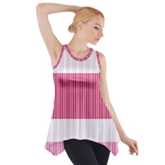 Fabric Geometric Texture Side Drop Tank Tunic by Bajindul