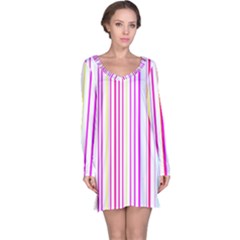 Brightstrips Long Sleeve Nightdress by designsbyamerianna