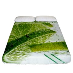 Lime Club Soda Drink Cocktail Fitted Sheet (king Size) by Pakrebo