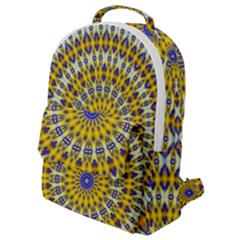 Fractal Kaleidoscope Mandala Flap Pocket Backpack (small) by Pakrebo