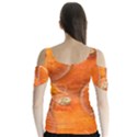 Pumpkin Halloween Fall Thanksgiving Butterfly Sleeve Cutout Tee  View2