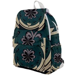 Green And White Pattern Top Flap Backpack by Pakrebo