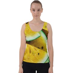 Sliced Watermelon Lot Velvet Tank Top by Pakrebo