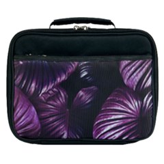 Purple Leaves Lunch Bag by Pakrebo