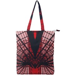 Low Angle Photography Of Red Metal Tower Double Zip Up Tote Bag by Pakrebo