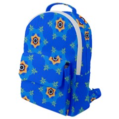 Pattern Backgrounds Blue Star Flap Pocket Backpack (small) by HermanTelo