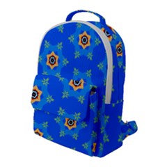 Pattern Backgrounds Blue Star Flap Pocket Backpack (large) by HermanTelo