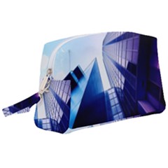 Abstract Architectural Design Architecture Building Wristlet Pouch Bag (large) by Pakrebo