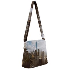 Architectural Design Architecture Buildings City Zipper Messenger Bag by Pakrebo