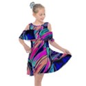 Tropical leaves Resize 2000x2000 Same A3580b Kids  Shoulder Cutout Chiffon Dress View1