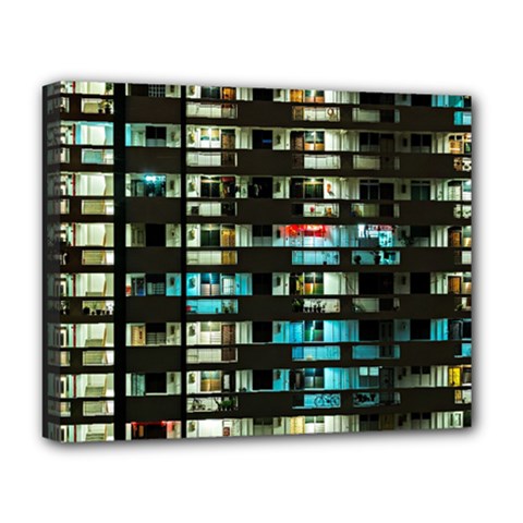 Architectural Design Architecture Building Cityscape Deluxe Canvas 20  X 16  (stretched) by Pakrebo