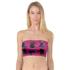 Gothic Girl Rose Pink Pattern Bandeau Top by snowwhitegirl