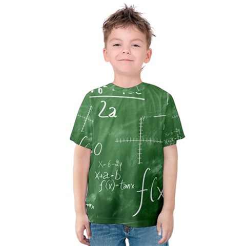 Mathematics Green Kids  Cotton Tee by snowwhitegirl