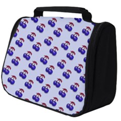 Retro Blue Cherries Full Print Travel Pouch (big) by snowwhitegirl