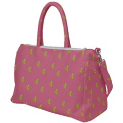 Peeled Banana On Pink Duffel Travel Bag by snowwhitegirl