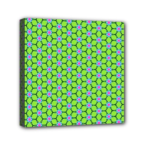 Pattern Green Mini Canvas 6  X 6  (stretched) by Mariart